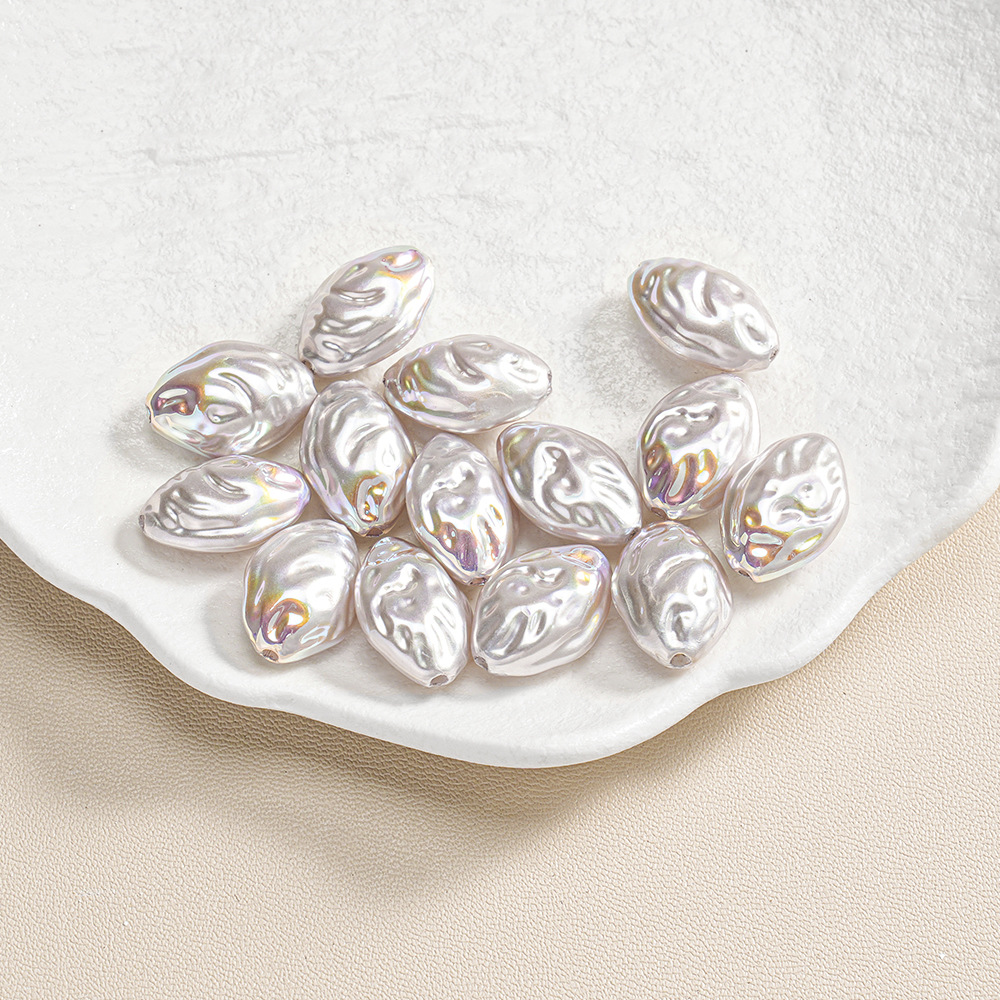 30 ABS barroco de forma especial piedra pequeña perla ovalada con cuentas pulsera de bricolaje collar accesorios de joyería lote suelto