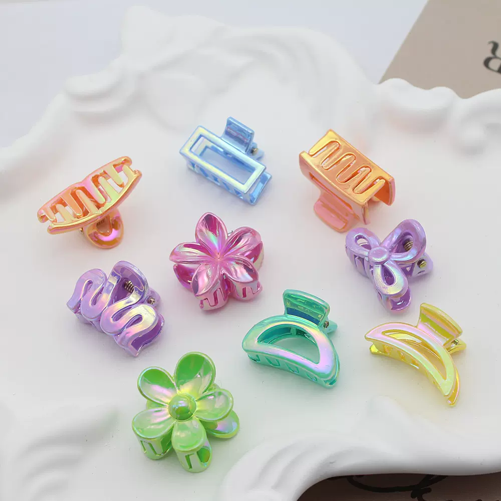 碎发小抓夹马卡龙儿童小发夹女侧边刘海夹发卡发抓蝴蝶结不伤发