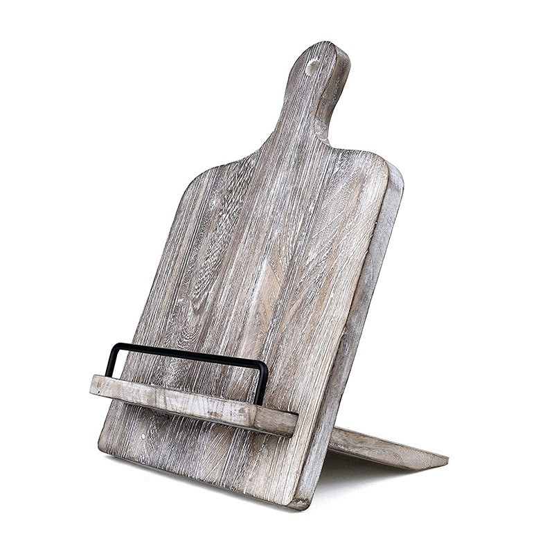Receta de madera cocina de estilo de país americano perezoso soporte de lectura estantería hoja plana soporte de madera