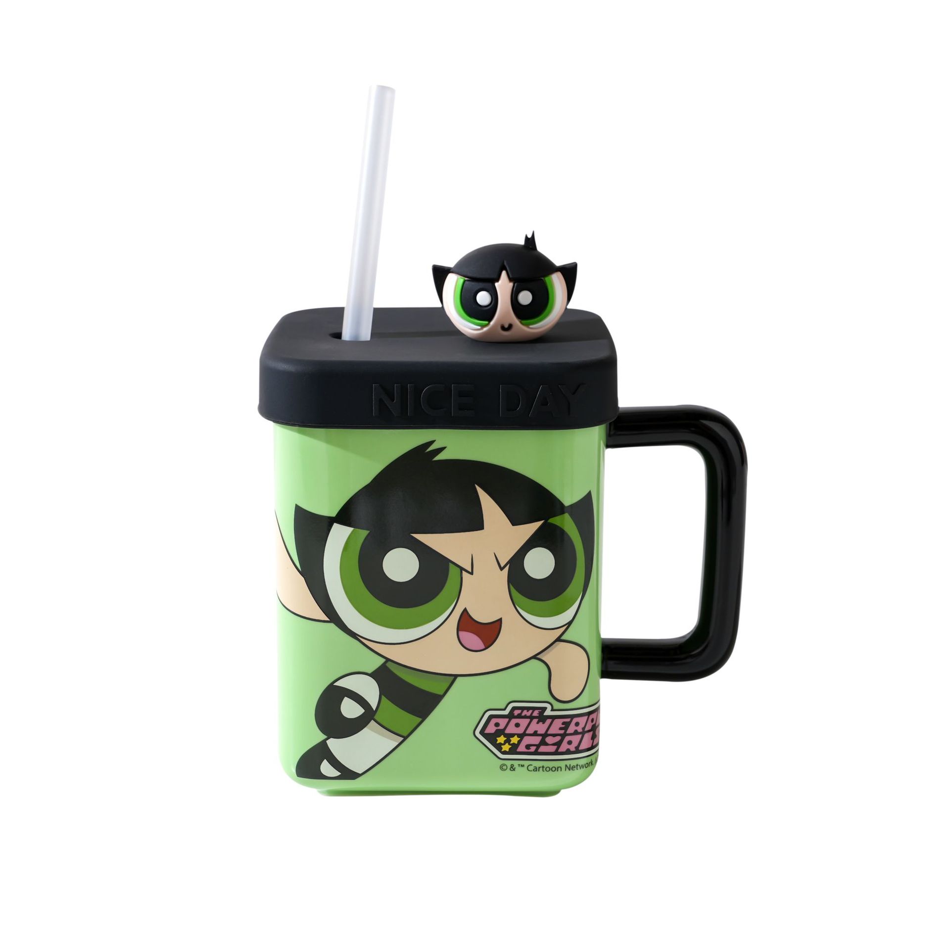 Taza de niña de la policía voladora, taza de café de regalo de alto valor para niñas con tapa, taza de agua de paja de cerámica para parejas en casa