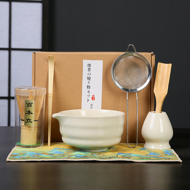 Transfronterizo exclusivo para el set de té Matcha japonés caja de regalo de té Matcha cepillo de té de 100 libros de té Matcha de la dinastía Song
