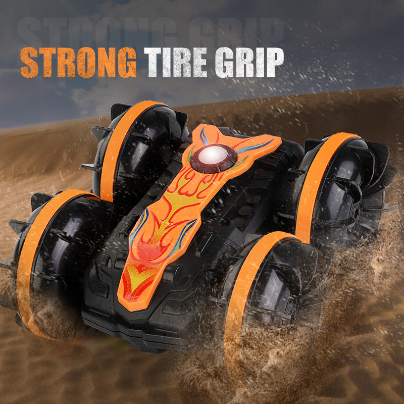 Cross-Border New Double-Sided Stunt Remote Control Amphibious Water-Land Model Car with Rolling and Rotating Beach Toys Cross-Border New Double-Sided Stunt Remote Control Amphibious Water-Land Model Car with Rolling and Rotating Beach Toys