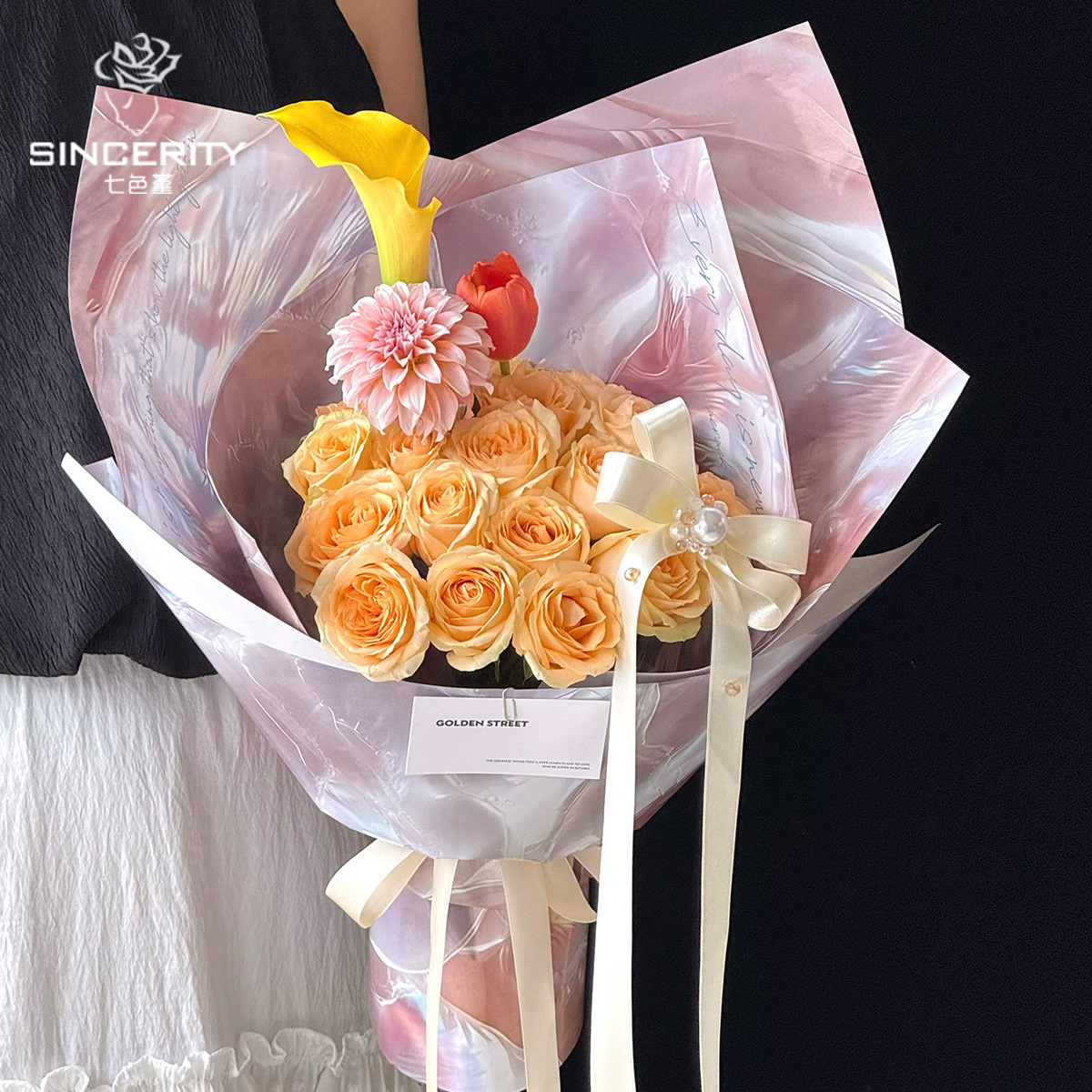 Nuevo papel brillante impermeable flor embalaje DIY embalaje florista material de papel de embalaje de flores