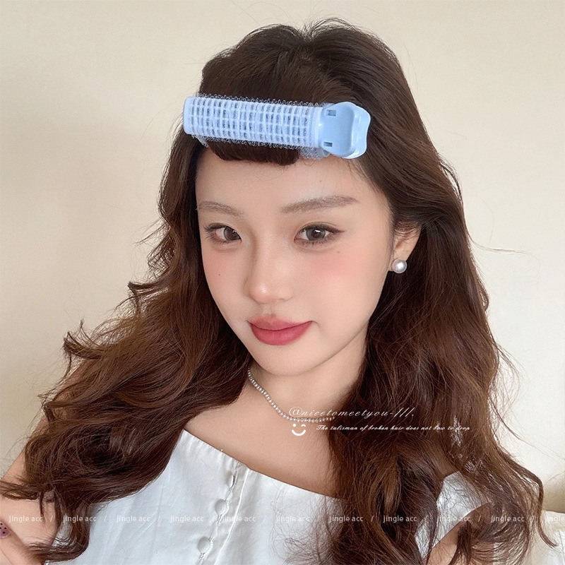 Zhao Lu Si con el mismo tipo de cabello enrollado de aire ocho caracteres fijado para el cuidado del artefacto de la cabeza de la cabeza alta de la mujer