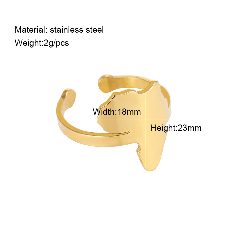 201 Stainless Steel 18K Gold Plated Simple Style Plating Geometric None Open Ring display picture 6