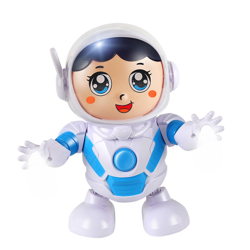TikTok con Q lindo columpio eléctrico bailando astronauta música dinámica luz fresca juguete para niños puesto de mercado nocturno