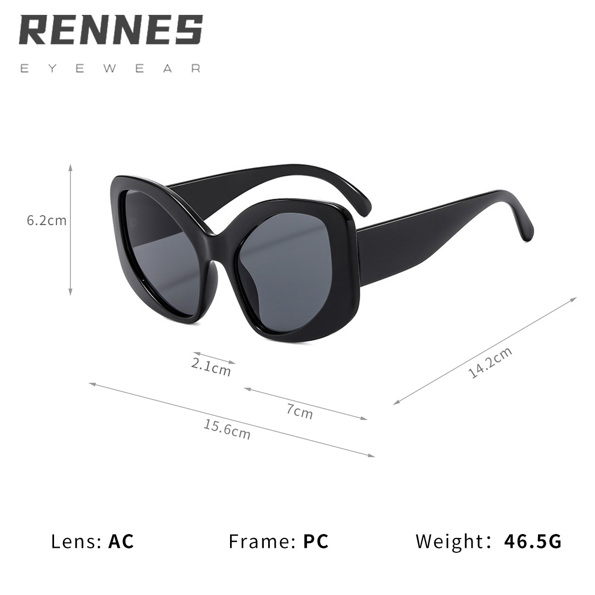 Gafas de sol decorativas exageradas del sexo opuesto de gran tamaño para hombres y mujeres, gafas de sol de parasol europeas y americanas Y2K