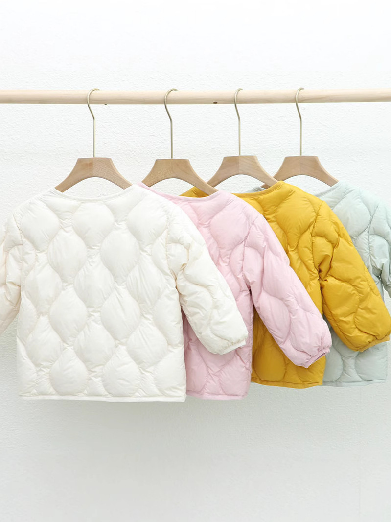 Chaqueta de plumón ligera para niños niñas niños bebés uniformes escolares calientes de otoño y invierno chaqueta interior ligera