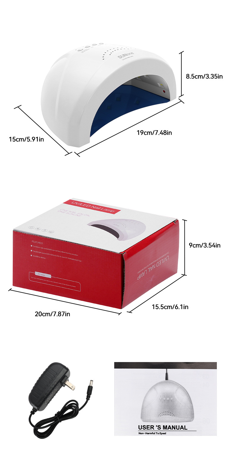 48W tırnak UV lambası, taşınabilir, jel kurutma makinesi