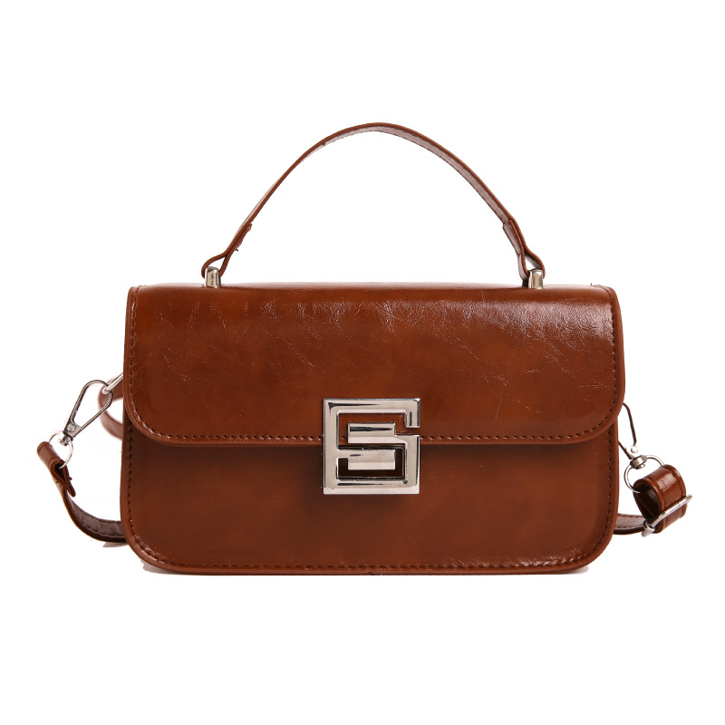 Moda 2026 nuevo retro bolso de hombro bajo la braza, bolso cuadrado de primavera y verano para mujeres, bolso de transporte ocio de estilo extranjero