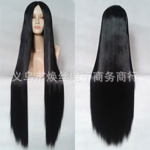 cosplay wig 100cm split bangs long straight hair wig fashion wig 1 meter split long straight hair wholesale