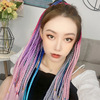 fibre Wig Ponytail Bandage-style Multicolor Gradient Hip hop Pigtail Ethnic style Pink Braids