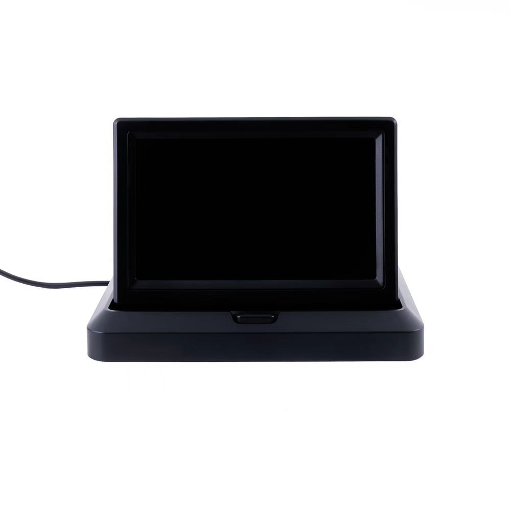 Car-Mounted Dual Av Input Reversing Rearview Image Lcd High-Definition Display 5inch Foldable Display Screen