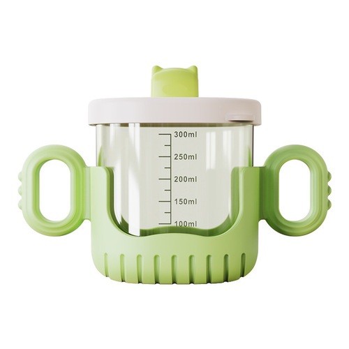 Jia Yi Baby Crocodile Sip Cup with Handle, Graduated Baby Straw Cup, Milk Drinker Cup, Anti-Slip Children's Water Cup