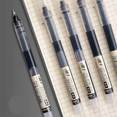 高颜值直液式速干走珠笔中性笔0.5针管ins水笔学生考试签字黑笔