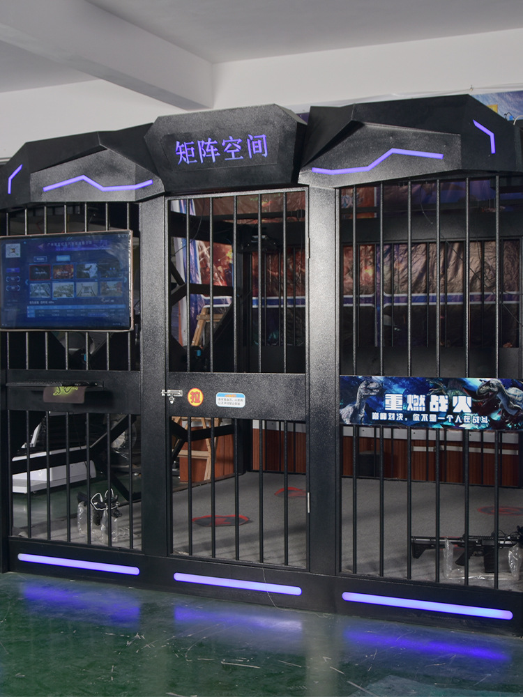 VR cuatro personas en línea batalla a gran escala simulación comercial inmersiva equipo de entretenimiento somatosensorial experiencia de realidad virtual