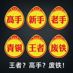 高手新手上路實習標誌菜鳥王者實力磁吸反光創意搞笑汽車貼紙磁性