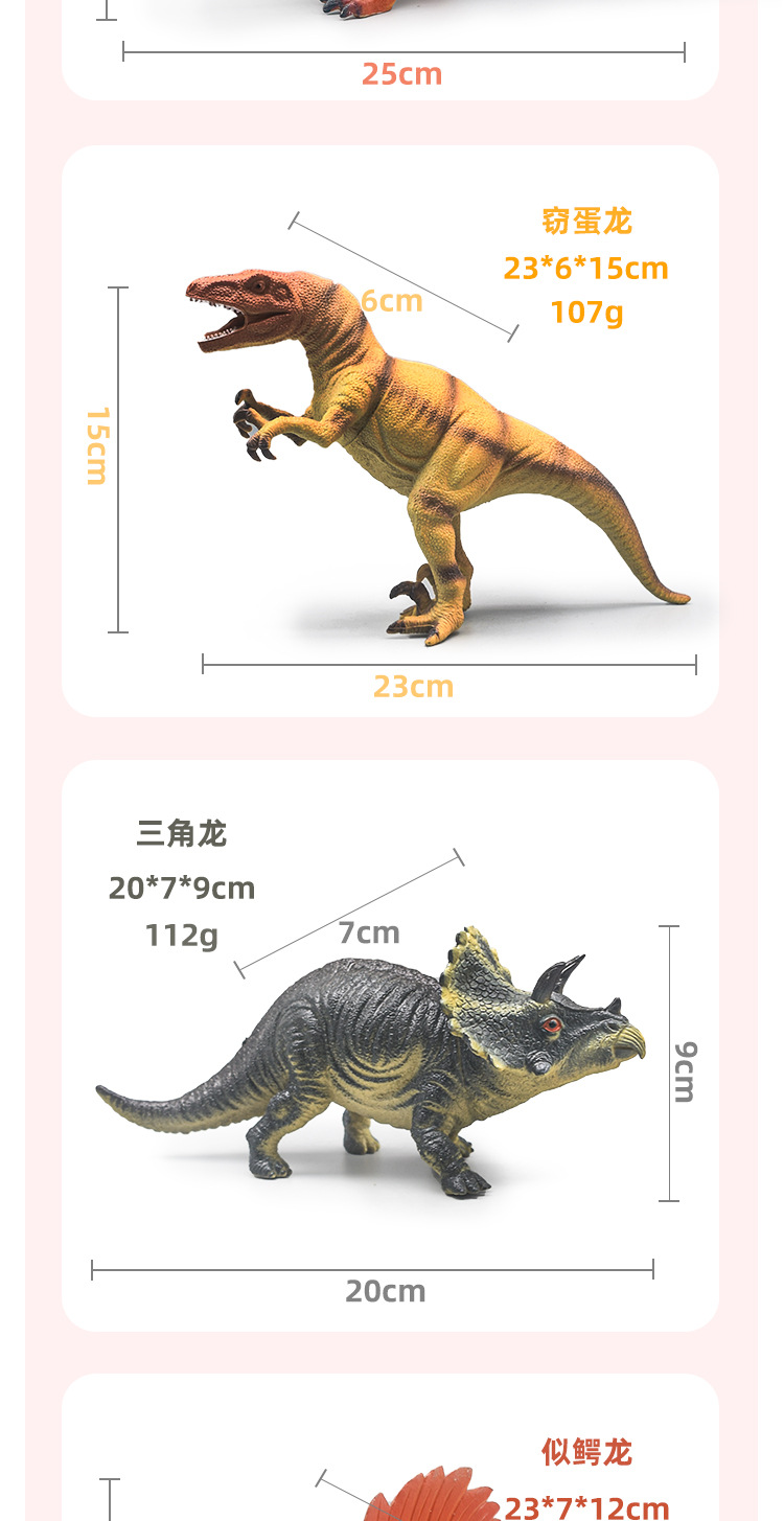 仿真恐龙霸王龙玩具模型大号发声三角龙塑胶男孩玩具地摊批发工厂详情22