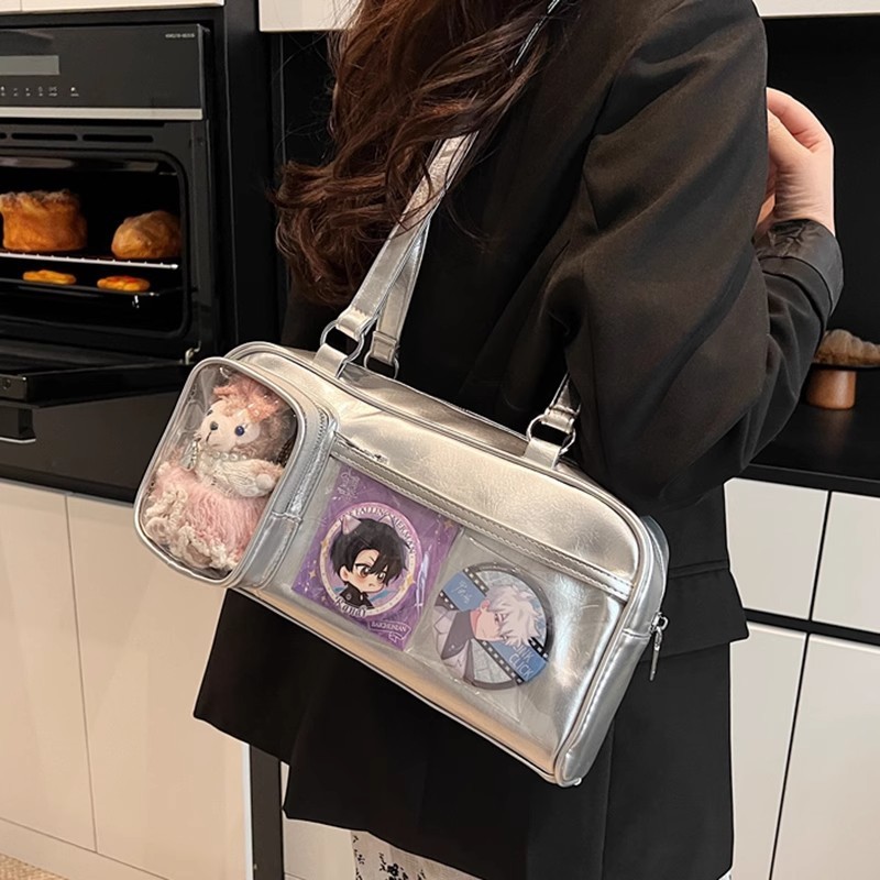クロスボーダーレトロ大容量通勤バッグ女性のための 2025 春夏の新しいファッション人気の多用途シングルショルダー脇の下の女性のバッグ|undefined