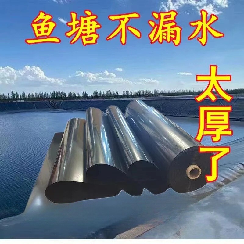 Fish Pond Anti-Seepage Membrane Geomembrane Waterproof Cloth Reservoir Lotus Pond Anti-Seepage Slope Protection Anti-Leakage Black Plastic Cloth Mulch Film