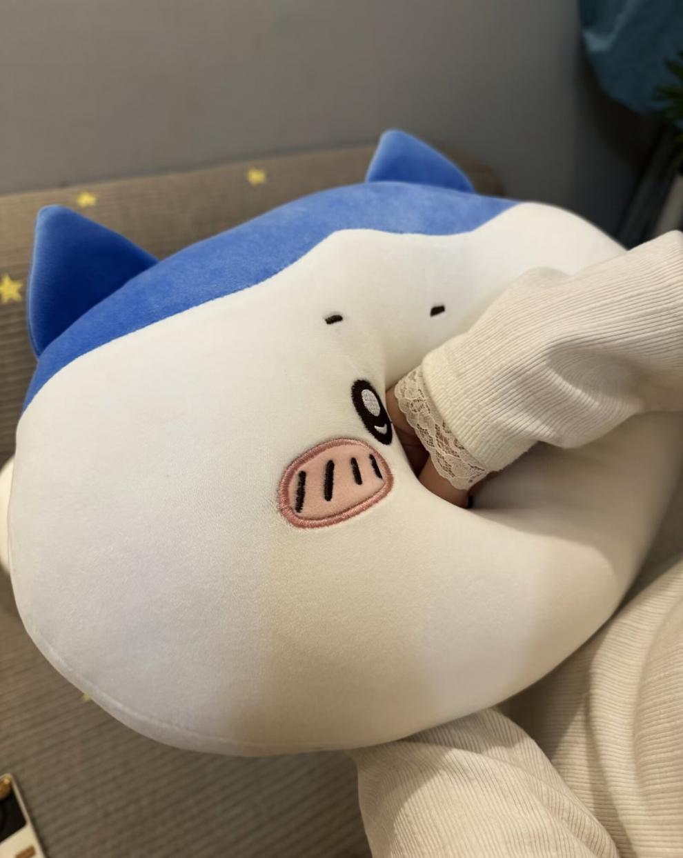 Cartoon Cute Ji Yi Plush Car Headrest Neck Pillow Seat Cushion Lumbar Support Car Interior Decoration