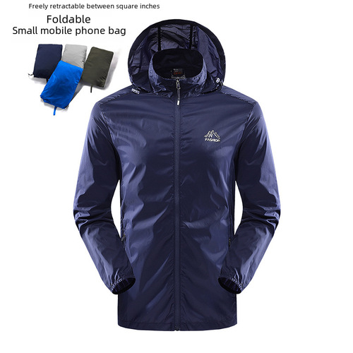 Men's  New Sun Protection Jacket, Ultra-Thin Breathable Summer Outdoor UV Protection Light Outerwear Available for Wholesale Printing