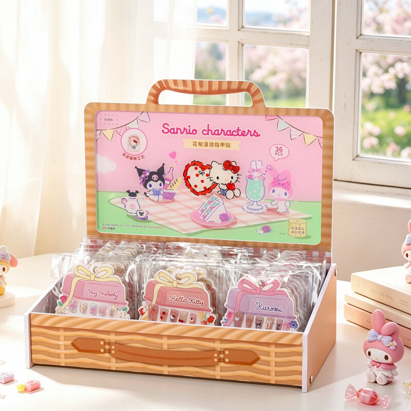 Sanrio Family Series Flower Face Adventure Wearable Nails Officially Licensed Girly Simple Ins-Style Wearable Nail Pieces