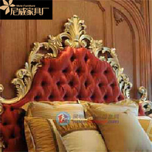 奢华欧式床公主床 奢华实木雕花布艺1.8米新婚床 新古典主卧家具