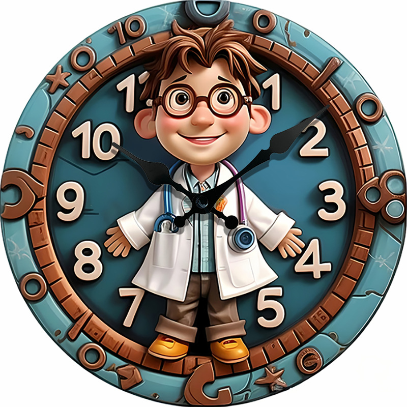 Reloj de efecto pseudo-estéreo nuevo de venta caliente transfronteriza, reloj de estilo de caricatura real, reloj de animales