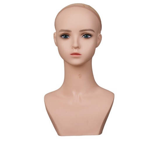 新作アニメの頭のモデルcosのかつらのモデルのイヤリングのアクセサリーの帽子はかつらの店の高い顔の値のシミュレーション人を展示します。|undefined