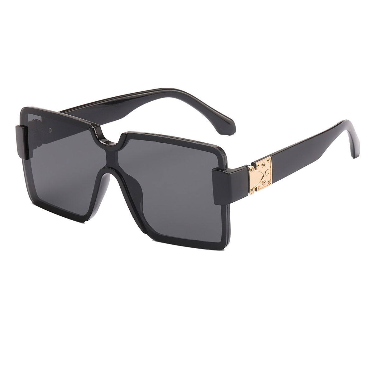 2022 nueva moda personalizada sin montura de una pieza gafas de sol cuadradas casual retro gafas de sol de tiro callejero 98060