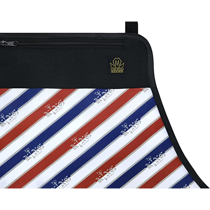 Lienzo delantal patrón de impresión multi-color opcional cremallera gran bolsillo almacenamiento carpintería multifuncional delantal al por mayor