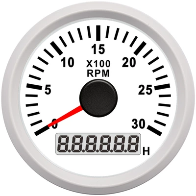 Modified Vehicles and Boats, automobile instrument - white-frame-white-background-0-3000rpm