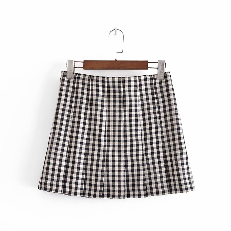 spring plaid mini skirt NSAM50367