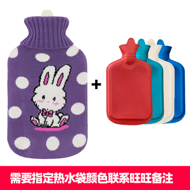 일반 고무 중간 보라색 바닥 점 토끼 세트