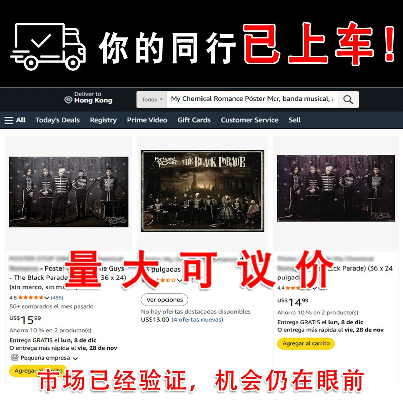 Химическая чернильная музыка современный постер, Amazon