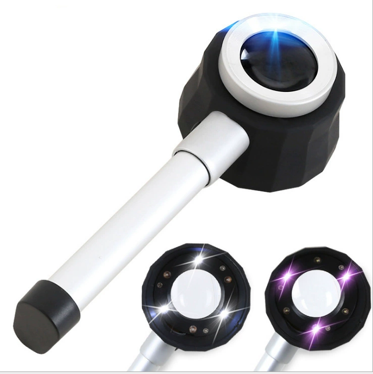 Большая ручная труба ложечного типа, шесть светодиодных фонарей с лампой для детектора денег, увеличительное стекло с идентификацией шкалы под старину SZ-6