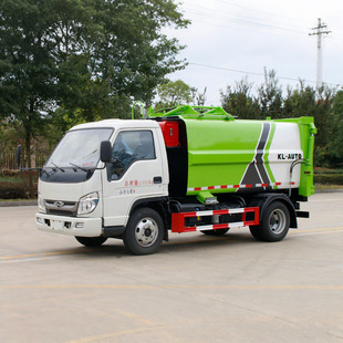 5 Cubic Meters Self-Unloading Garbage Truck, Hanging Bucket Garbage Truck Wholesale and Retail, Foton Small Truck Garbage Truck
