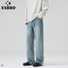 Xxbroメンズ # 夏のファッションブランドの水色のジーパン