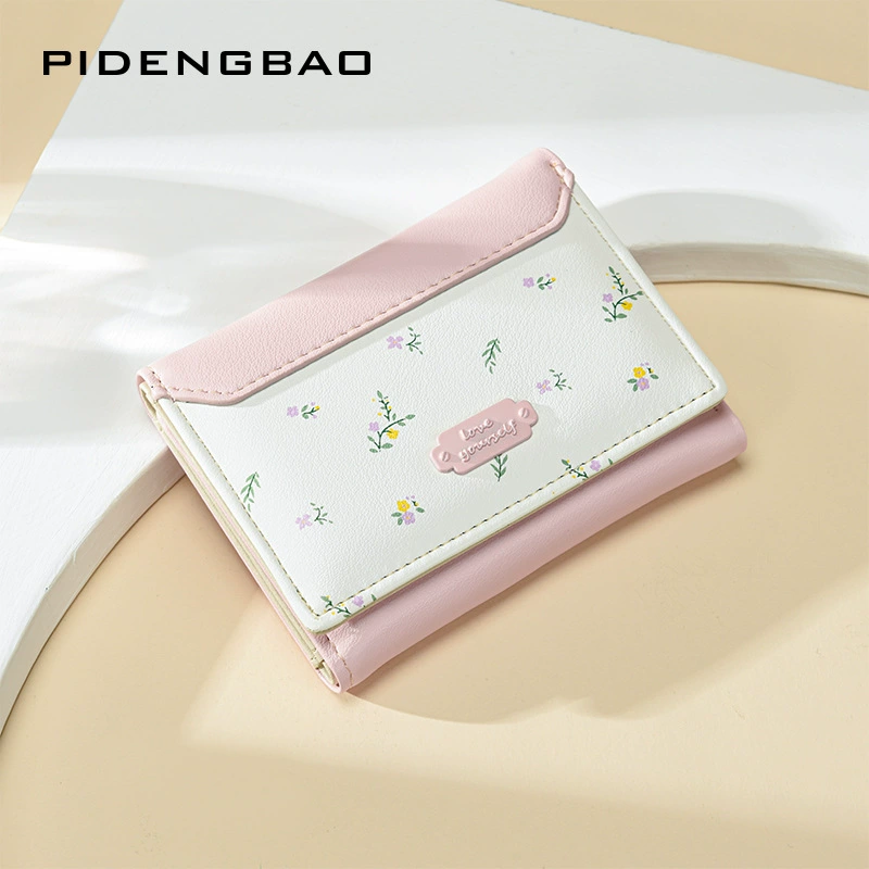 Wallet, thin Korean style compact wallet, 10.8 × 8.8 × 2.5 cm, multi-color options