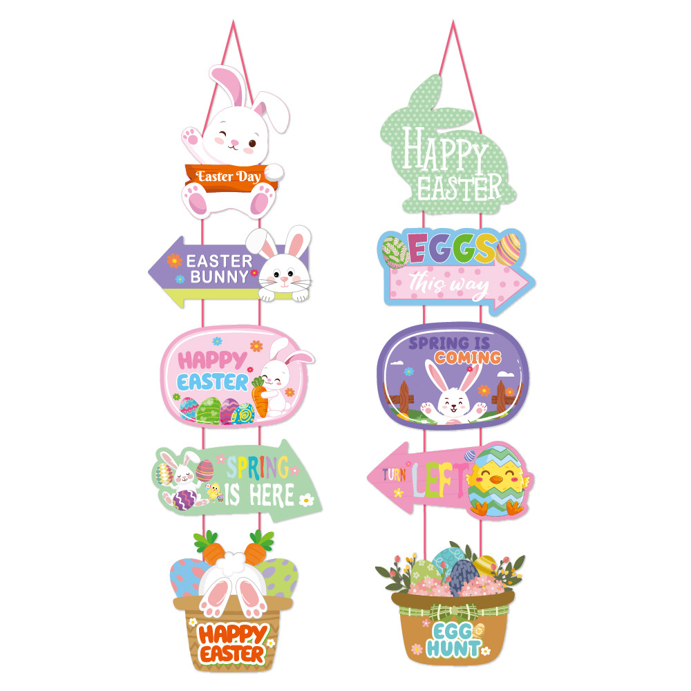 Amazon nueva decoración de fiesta de Pascua puerta colgante Puerta de Pascua enlace banner sitio diseño decoración colgante ornamento