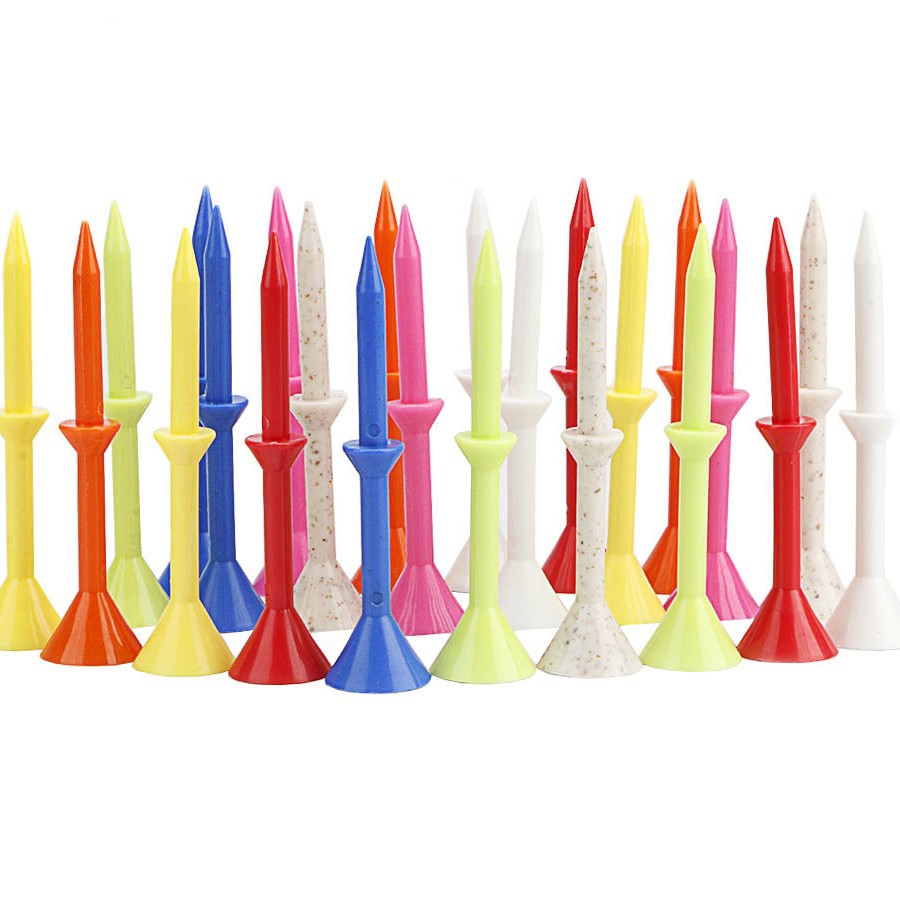 Nueva bola de golf nail tee copa de vino con soporte de la capa de plástico asiento de la bola de color mezclado entrega 83mm transfronteriza Venta caliente