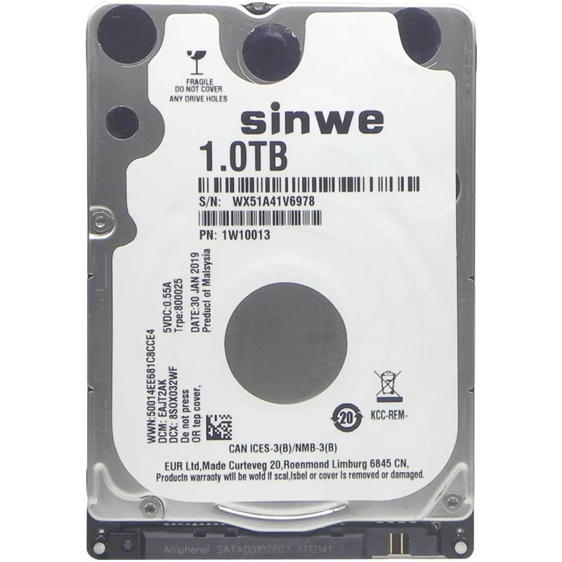 Жесткий диск для ноутбука (Sinwe) 1ТБ — 2,5-дюймовый SATA III, механический HDD, несколько емкостей