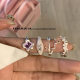 Japanese and Korean-style personalized colorful diamond flower butterfly zircon ring female niche design light luxury exquisite high-grade open ring