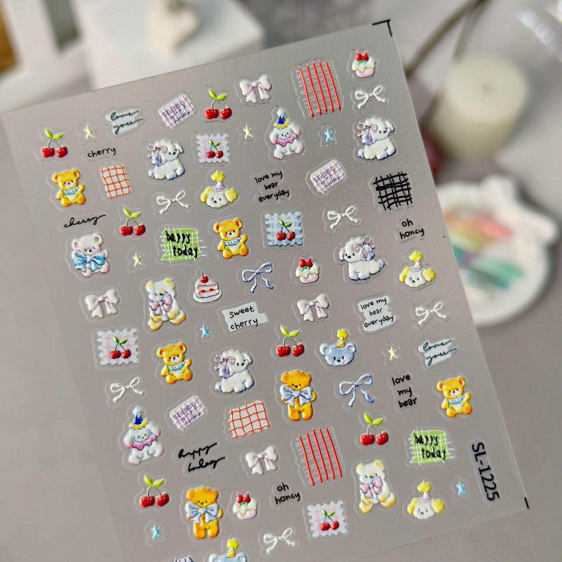Cute three dimensional waterproof adhesive sticker