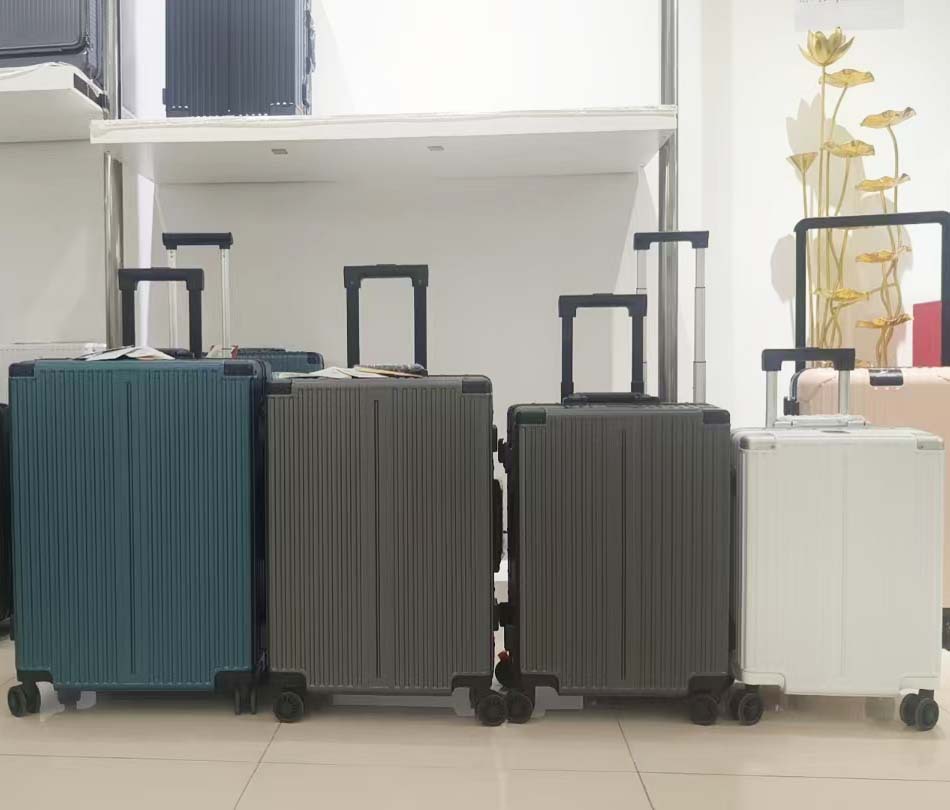 Vali khung nhôm tùy chỉnh bánh xe phanh im lặng 24 inch, kéo du lịch dung tích lớn — Màu đen, Xanh lục Land Rover, Màu trắng chi tiết 1