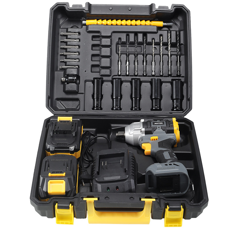 Llave de carga eléctrica transfronteriza sin escobillas gran torsión multifuncional herramienta de manga de cañón de viento eléctrico de carpintería