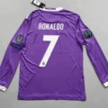 1617 real madrid away number 7 ronaldo + champions league badge