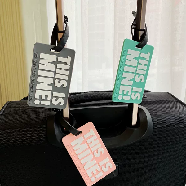 Cross-border explosion letters travel accessories luggage tag airport anti-lost name tag PVC silicone tag wholesale