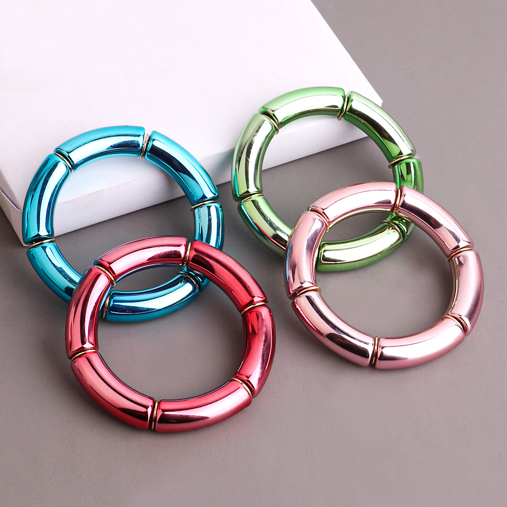 Fashion Round Arylic Plating Womenu0027S Bangle 1 Piece